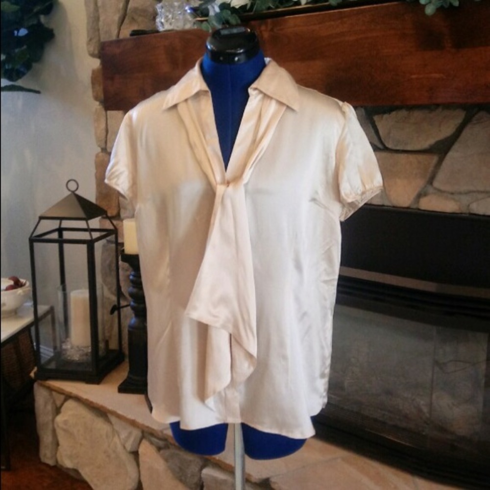 Target Silk Blouse with front tie